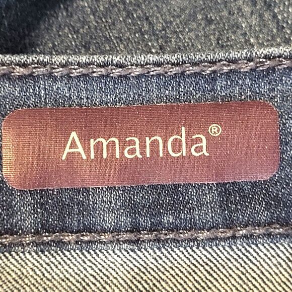 Gloria Vanderbilt Amanda Size 12 Blue Denim Jeans Cotton Stretch 32 x 30 inches - Picture 12 of 14